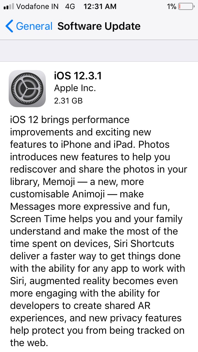 iOS 12.3.1