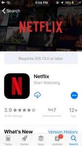 netflix for iphone 6 ios 12