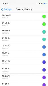 color my battery